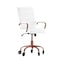 Flash Furniture White LeatherSoft Roller Wheel Executive Chair GO-2286M-WH-RSGLD-RLB-GG - alternate 2